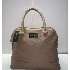Nwt-Bebe tan vegan leather satchel handbag